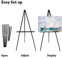 Conda Art Supply - Caballete de aluminio para pizarra de 66 pulgadas de alto y trípode portátil para piso y mesa, con capacidad para 25 libras, capacidad para almohadillas de escritura, tableros de pósters - Arteztik
