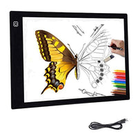 Gspirit - Caja de luz LED A4 ultradelgada con 3 brillos ajustables, para manualidades, dibujo, trazado, tatuaje, caja de luz, alimentación por USB - Arteztik

