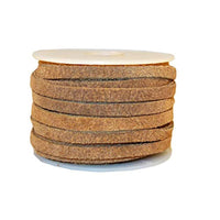 Cuero de ante auténtico de encaje plano, cordón de cuero para joyas y manualidades, latón de 0.157 in, 10 metros - Arteztik
