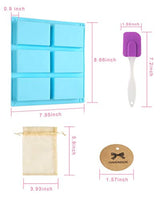 Aoibrloy Juego de moldes de silicona para hacer jabón con bolsa de regalo, etiqueta, raspador para jabón casero - Arteztik
