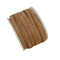 Cuero de ante auténtico de encaje plano, cordón de cuero para joyas y manualidades, latón de 0.157 in, 10 metros - Arteztik
