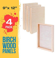 U.S. Art Supply - Tableros de madera de abedul, 16.0 x 20.0 in, base de 1.5 in de profundidad (paquete de 2) lienzos de pared de madera para artistas – Pintura de medios mixtos, acrílico, aceite, etc. - Arteztik
