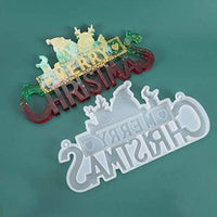 Feliz Navidad resina moldes molde de fundición de silicona para resina epoxi creativo DIY manualidades Navidad accesorios decoración Navidad Santa Elk - Arteztik
