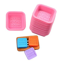 CooknBake, molde de silicona para jabón hecho a mano, molde para jabón, manualidades, jabón, moldes cuadrados, juego de 15 - Arteztik
