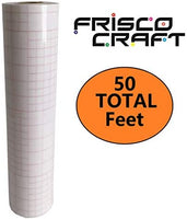 Frisco Craft - Rollo de cinta de transferencia de papel transparente para alineación perfecta de Silhouette Cameo, vinilo adhesivo Cricut para calcomanías (12 x 50 pies) - Arteztik
