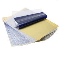 Tazay - Papel de transferencia de tatuajes, 100 hojas, 4 capas, 8.5 x 11.0 in, papel de transferencia térmica para tatuaje, copia, papel de calco y tatuajes temporales - Arteztik
