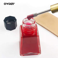 OWDEN 2 piezas herramienta de tinte de borde de cuero, mango de madera de ébano, doble rodamiento configurado para un balanceo suave. Herramienta de impresión de aceite de borde de cuero para el trabajo artesanal de cuero - Arteztik
