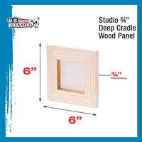 U.S. Art Supply - Tableros de madera de abedul de 10.0 in x 10.0 in de profundidad (4 unidades) - Lienzo de pared de madera para artista, pintura de medios mixtos, acrílico, aceite, acuarela, encáustico - Arteztik
