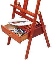 Caballete de madera de nogal MEEDEN con marco en forma de H con cajón de almacenamiento de suministros de arte – ajustable (60 "~ 75") Caballete de madera maciza para artistas, estudiantes y adultos, sostiene arte en lienzo de hasta 35" - Arteztik
