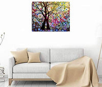 Pintura por números para principiantes adultos, 16.0 x 20.0 in, kit de pintura acrílica de rosa roja y amarilla sobre lienzo con 3 pinceles de pintura para decoración de pared del hogar - Arteztik
