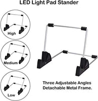 Almohadilla de luz LED A4 con cable USB, cargador de pared USB, soporte de soporte, bolsa de fieltro de poliéster y clip de almohadilla negra para manualidades, pintura de diamante, regalo perfecto de Navidad - Arteztik
