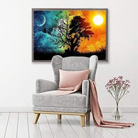 Kit de pintura de diamante 5D, redondo, perforación completa, bordado, punto de cruz, arte y manualidades, suministros de lona para decoración de pared del hogar, adultos y niños (2 unidades) - Arteztik
