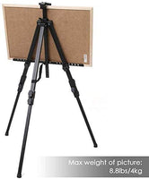 Amzdeal - Soporte de trípode portátil de aluminio para dibujar, diseño de dibujo y dibujo, 4.9 ft, incluye bolsa de transporte, Negro - Arteztik
