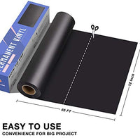 JANDJPACKAGING - Rollo de vinilo permanente de 100.1 x 5.9 ft de vinilo negro para letreros, álbumes de recortes, vinilo adhesivo para Cricut, silueta y camafeo cortadores por JANDJPACKAGING - Arteztik
