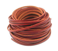 Glory Qin 10 yardas de piel de vaca auténtica escondida plana, cordón de cuero genuino artesanía de cuero para hacer joyas LeatherRush - Arteztik
