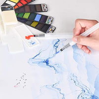 Juego de pintura de acuarela, 42 colores surtidos, kit de pintura plegable con 3 pinceles, bolsillo de viaje portátil, juego de bocetos de acuarela, pigmento de acuarela, suministros de arte, suministros de pintura, regalos para artistas, adultos - Arteztik
