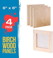U.S. Art Supply - Tableros de madera de abedul de 24.0 x 24.0 in (24 x 24 pulgadas) de profundidad de artista (2 unidades) – lienzo de pared de madera de profundidad – pintura de medios mixtos, acrílico, aceite, encáustico - Arteztik
