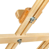 Caballete de estudio de madera de mesa con marco en H de 17 pulgadas de alto – caballete de pintura y exhibición de madera de pino natural, soporta hasta 12 pulgadas, soporte de escritorio resistente - Arteztik

