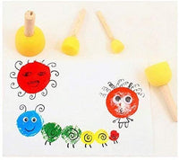 jmaf 40-Pieces surtidos tamaño esponja redonda esponjas Juego de brochas niños herramientas de pintura Pintura Stippler Juego de bricolaje herramientas de pintura para niños - Arteztik
