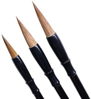 I-MART - Pincel para caligrafía china, pincel para escribir, pincel japonés Sumi-e para dibujo/pintura, maobi (paquete de 3 unidades, tamaño grande, mediano, pequeño) - Arteztik
