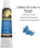 Juego de pintura acrílica. Pinturas artísticas de calidad para pintar lona, madera, arcilla, tela, uñas, cerámica y artesanías. 12 colores vibrantes de cuerpo pesado de 0.40 fl oz. Pigmentos ricos. Artículos profesionales de MyArtscape - Arteztik
