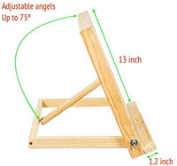 Caballete de mesa de madera maciza para estudio, pintura de escritorio de madera de pino resistente, mesa de dibujo, tabla de dibujo y caballete de exhibición. - Arteztik
