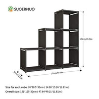 Suoernuo - Estantería de almacenamiento para libros, 6 cubos, almacenamiento en armario, estante para salón, dormitorio, oficina, estanterías para libros, ropa, juguetes, zapatos, artes - Arteztik
