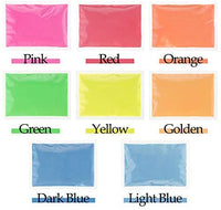 Skogfe polvo de pigmento que brilla en la oscuridad para polvo luminoso de limo, seguro no tóxico, 4.16 onzas (0.53 oz/color) para uñas limosas, festivales de música, resina, conciertos, Halloween - Arteztik
