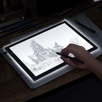 Artcraft - Caja de luz LED para dibujo de tatuaje, dibujo de dibujo de tatuaje, plantilla de animación, ultrafina, ajustable, escala, tipo C con adaptador de 5 V 1 A - Arteztik
