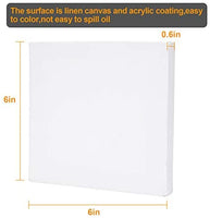 CertBuy Lienzo estirado de 6.0 x 6.0 in, 24 unidades, 100% algodón en blanco para pintura, pintura acrílica, pintura al óleo y medios de arte mojado - Arteztik
