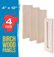 U.S. Art Supply - Tableros de madera de abedul de 7.9 x 15.7 in para paneles de pintura, cuna de 0.7 in de profundidad (paquete de 3) - Lienzo de pared de madera para artistas - Pintura para manualidades mixtas, acrílico, aceite, acuarela, encáustico - Arteztik
