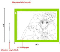 Mesa de luz de trazado ultrafina A4 LED tablero de copia NXENTC almohadilla de luz de dibujo almohadilla brillo ajustable plantilla artista trazado arte mesa de tatuaje verde - Arteztik
