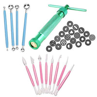 Pistola extrusora de arcilla para fondant, pasta de azúcar, extrusora de arcilla, pistola de escultura, herramienta de punteado de bolígrafo para decoración de tartas, herramienta de modelado - Arteztik
