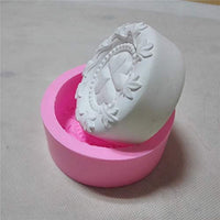 Molde redondo de silicona para jabón, diseño de corazón, hecho a mano, para decoración de tartas de chocolate - Arteztik

