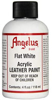 Angelus Pintura para cuero, 4 onzas, color blanco plano, 5 unidades - Arteztik
