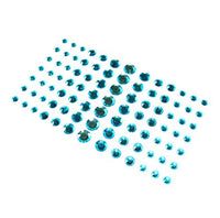 1 hoja/91 pegatinas de diamantes de imitación en 4 tamaños, autoadhesivas, gemas, diamantes de imitación, joyas para el cuerpo, pegatinas para álbumes de recortes, adornos, manualidades, arte, uñas corporales, maquillaje, festival, carnaval, decoración (a - Arteztik
