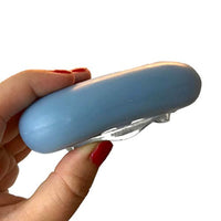 SoapStandle, mango transparente + soporte, todo en uno, paquete de 3, sin goma de cerámica desordenada o jabonera de bambú, soporte de drenaje fácil para no Gummy Goo, ducha o cuarto de baño reducir residuos de jabón de glicerina - Arteztik
