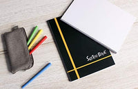 Cuaderno de bocetos de doble cara de 8.3 x 11.8 in, 18 hojas, tapa dura, papel de dibujo duradero, ideal para niños y adultos, fabricado en Japón, calidad premium - Arteztik
