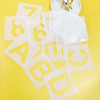 36Pcs Alphabet Letter Stencils, 4 inch Reusable Plastic Letter and Number Stencils for Wood, Wall, Chalkboard, Painting Learning, Home Craft Decoration, DIY School Art Projects - Arteztik
