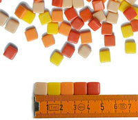 Mosaiko Green Mix 10.58 oz (10.5 onzas) - Azulejos de cristal de mosaico para manualidades, piezas cuadradas manchadas de primera calidad, 0.4 in x 0.4 in, perfecto para decoración del hogar, manualidades de bricolaje, arte de píxeles, juegos infantiles, - Arteztik
