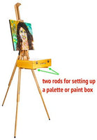 Caballete de pie de madera, soporte de trípode de 30 x 71 pulgadas, soporte de lona ajustable de hasta 42.5 pulgadas, para pintura de artistas y ilustraciones - Arteztik
