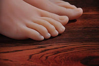 Maniquí de silicona para pies, talla de la vida, modelo de exhibición de piernas femeninas para dibujo, para práctica de uñas, joyas, sandalias, calcetines de zapatos (individual) - Arteztik
