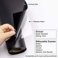 JANDJPACKAGING - Rollo de vinilo permanente de 100.1 x 5.9 ft de vinilo negro para letreros, álbumes de recortes, vinilo adhesivo para Cricut, silueta y camafeo cortadores por JANDJPACKAGING - Arteztik
