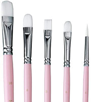 HIMI - Juego de 5 pinceles de acuarela para pintura acrílica de acuarela para rostro y cuerpo, ideal como regalo, para niños y adultos, color rosa, pinceles - Arteztik
