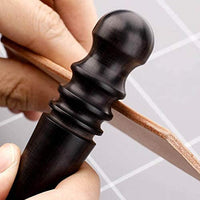 ARTCXC 2pcs(Coarse and Fine) Leather Craft Tapered Edge Slicker Solid Ebony Wood Leather Burnishing Tool for Burnishing Leather Projects Craft - Arteztik
