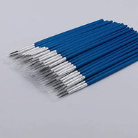 Paquete de 60 brochas redondas puntiagudas, cepillo de dibujo de rosca, pincel de dibujo hecho a mano, pincel de pintura de detalles para acrílico, aceite y acuarela (S(# 0)) - Arteztik
