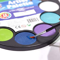 TBC The Best Crafts - Paleta de acuarela de 36 colores con 3 pinceles de pintura, suministros de arte educativo para la escuela de niños - Arteztik
