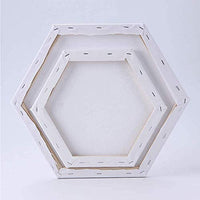 Lienzo hexagonal de calidad sin ácidos, lienzo estirado para artistas, tablas estiradas profesionales para pintura acrílica al óleo (15.7 in) - Arteztik
