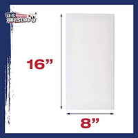 U.S. Art Supply - Lienzo estirado de 7.9 x 15.7 in, 12 onzas, imprimado, paquete de 6, profesional blanco en blanco de 0.7 in, perfil pesado, Gesso sin ácidos, paquete a granel, pintura, vertido de acrílico, pintura al óleo - Arteztik
