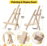 Juego de pintura acrílica RISEBRITE para niños, 47 piezas, incluye pintura no tóxica, caballete de mesa, pinceles de pintura, lienzo, almohadilla de pintura y más suministros de arte para niños - Arteztik
